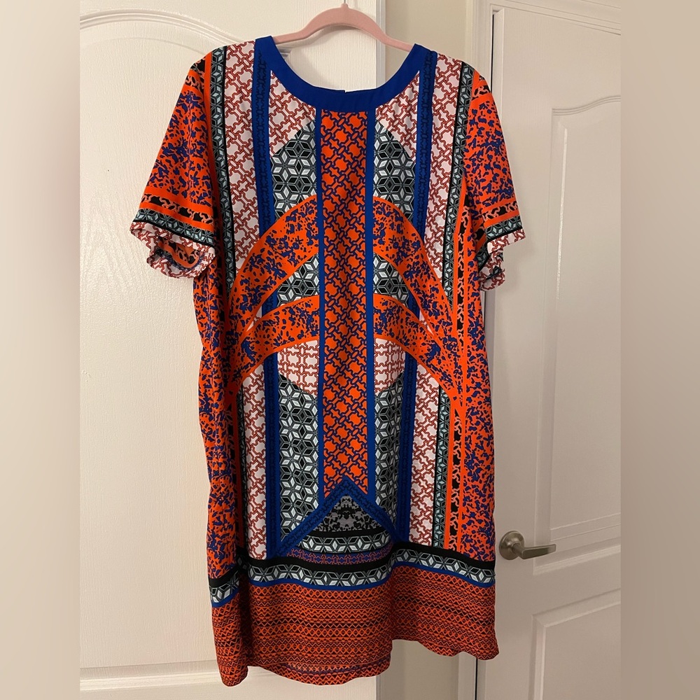 PRINTED MIDI DRESS SIZE XL